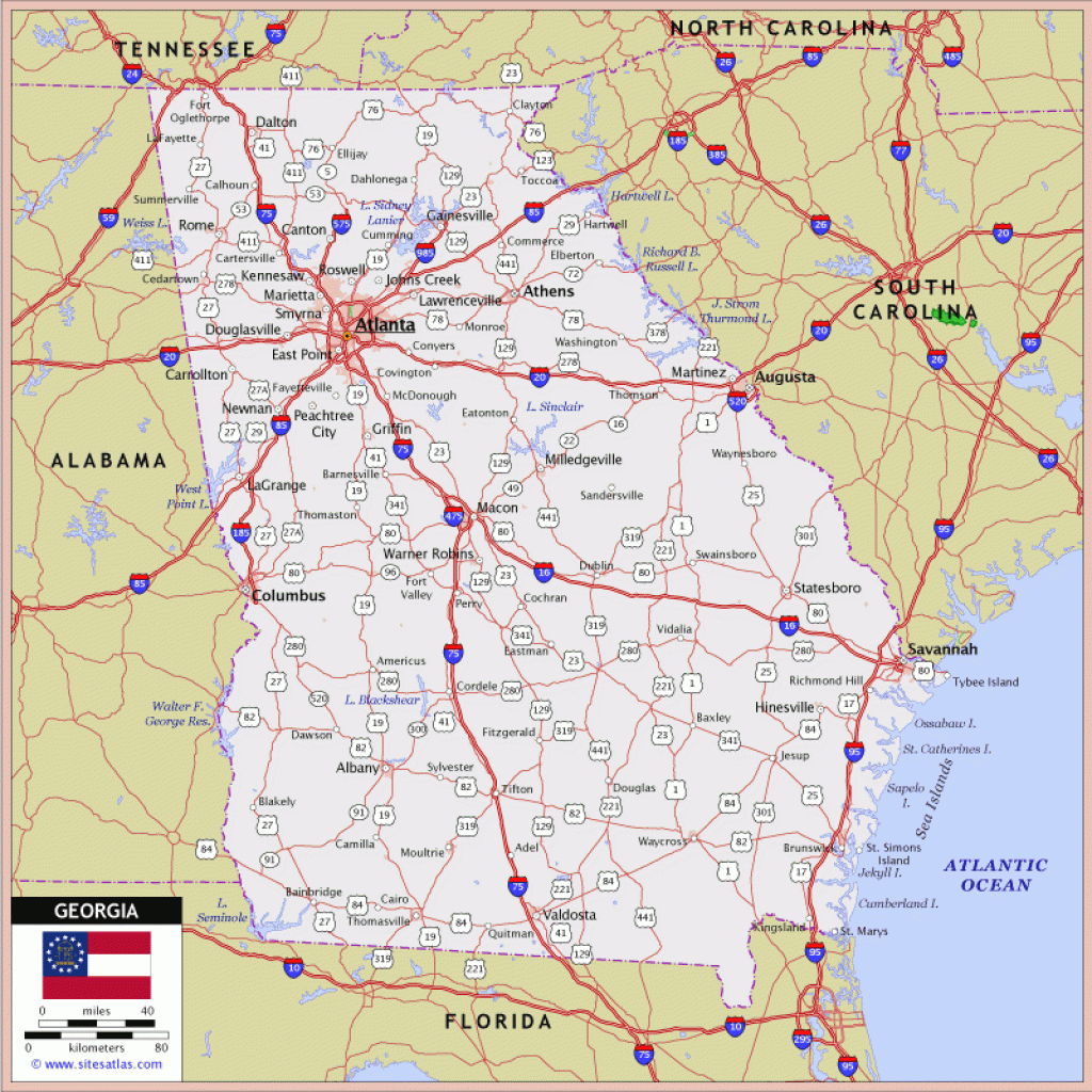 Highway Map Of Georgia Usa | Aahealthcare regarding Georgia State Highway Map
