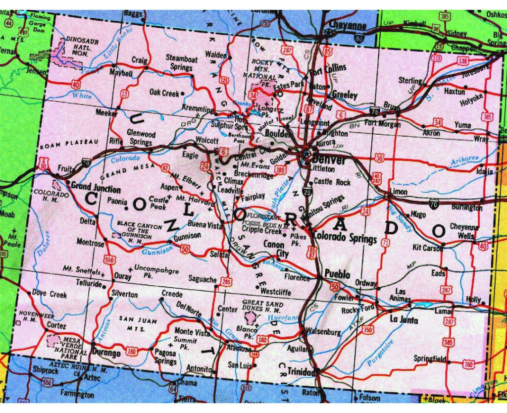 Printable Maps Of Colorado