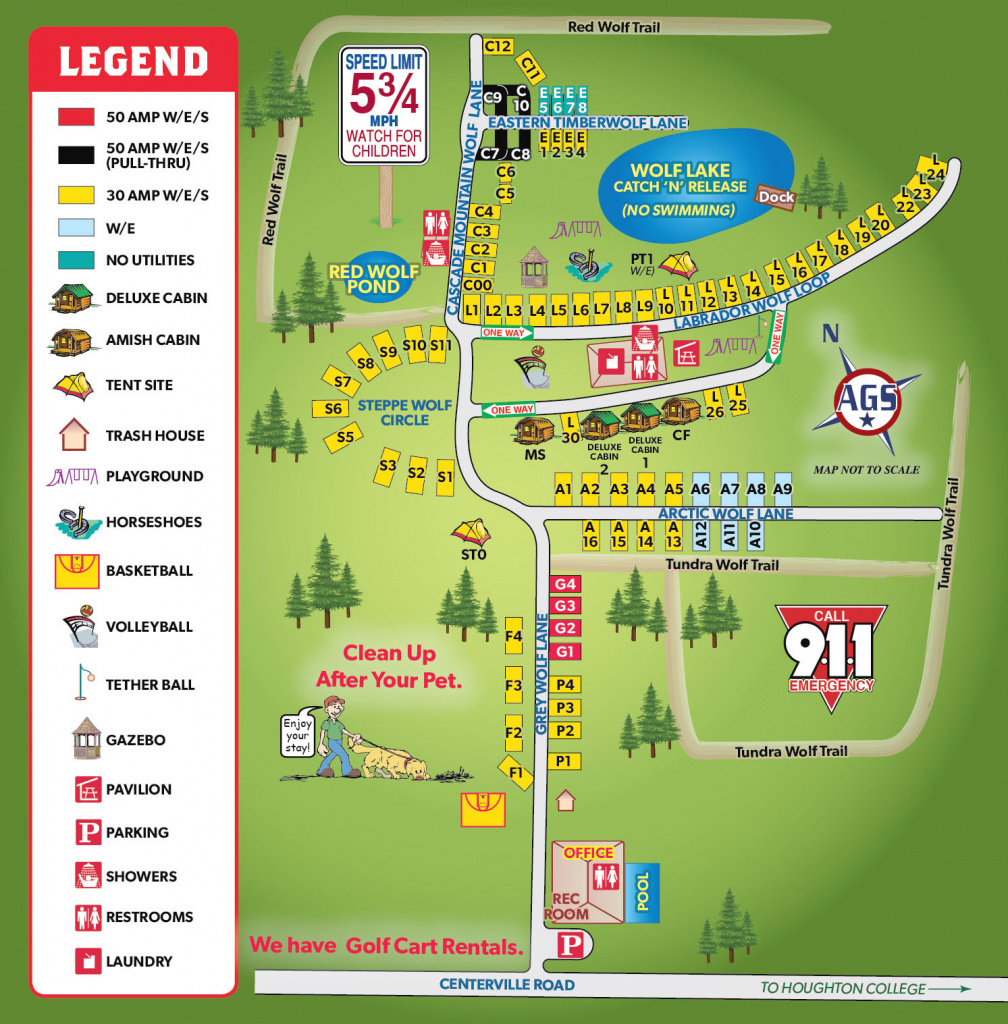 Houghton, New York Campground | Houghton / Letchworth Koa with Letchworth State Park Camping Site Map