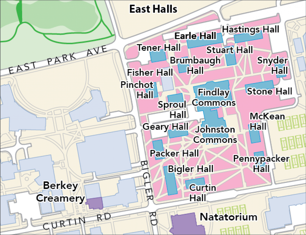 Housing Area Maps | Penn State University Park Housing within Penn State Parking Lot Map
