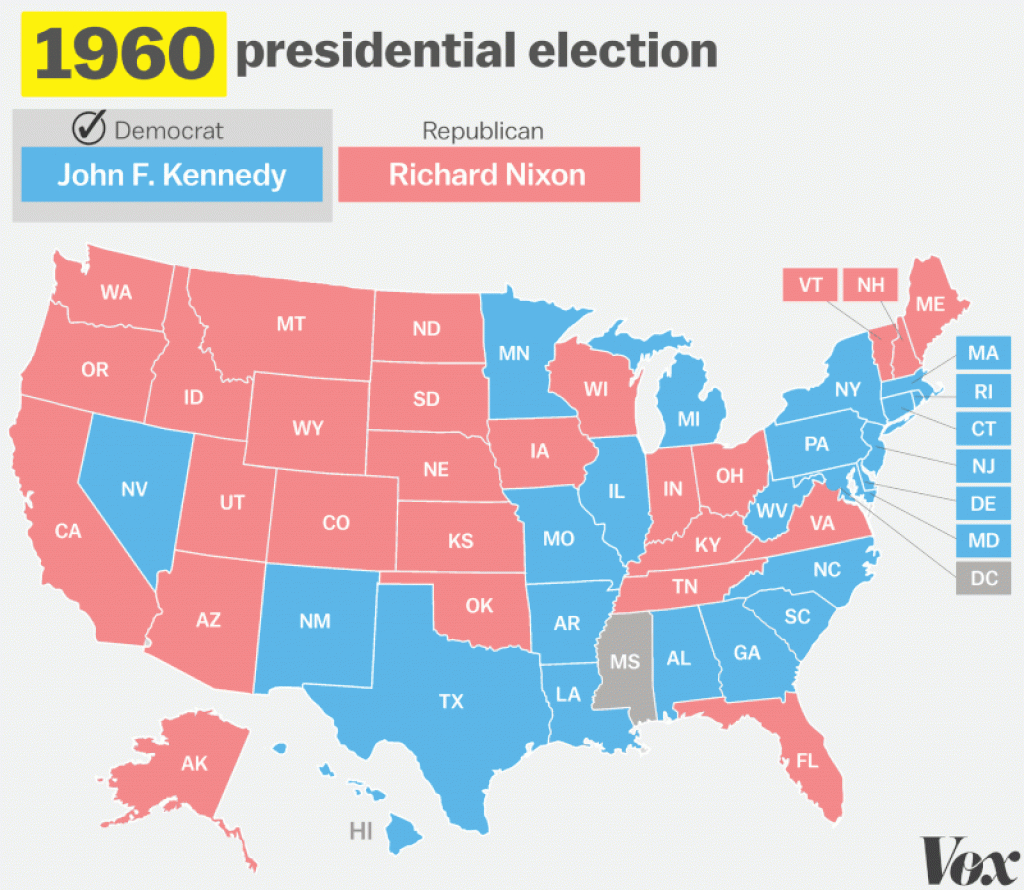 How Has Your State Voted In The Past 15 Elections? - Vox intended for States Hillary Won Map
