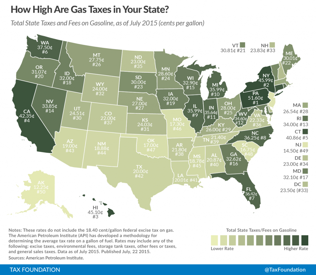 How Maine&amp;#039;s Gas Taxes Compare With All The Other States | Mapped with regard to Us State Tax Map