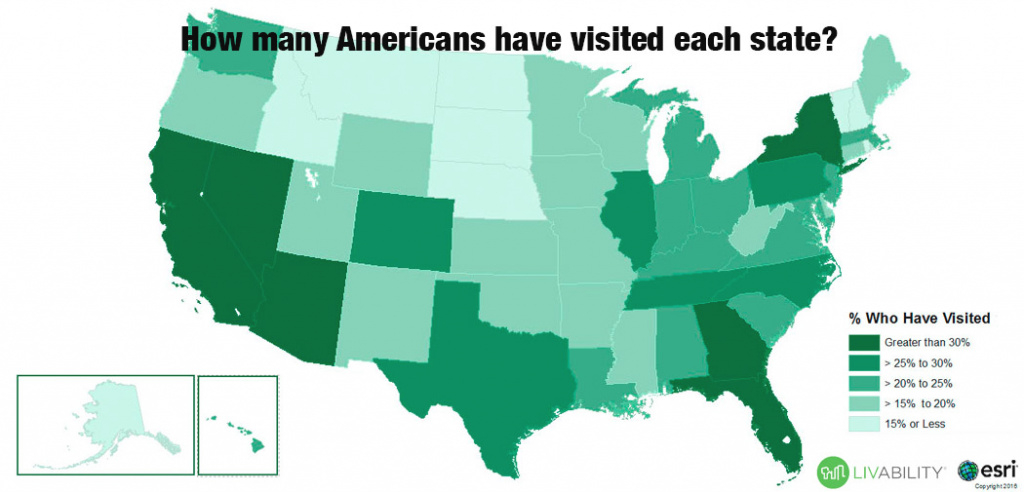 How Many States Has The Average American Visited? | Livability throughout What States I Ve Been To Map