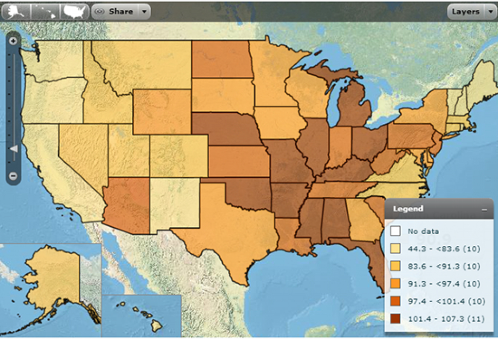 How To Create A Geographical Heat Map | Katherine S. Rowell with regard to Tableau Heat Map By State
