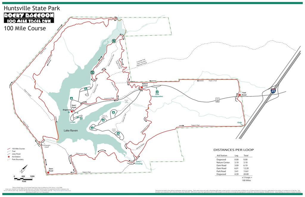 Huntsville State Park - Maplets pertaining to Huntsville State Park Trail Map
