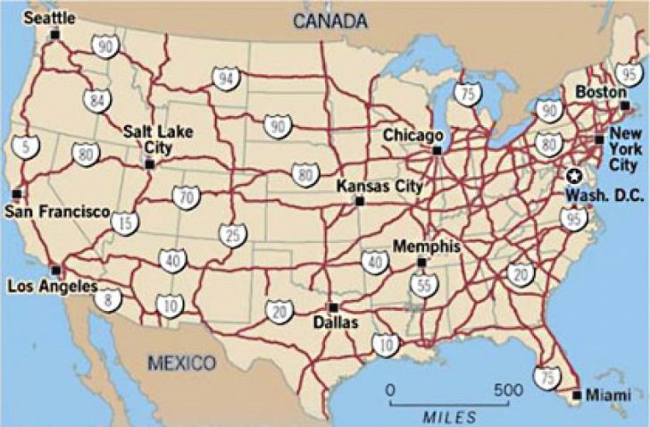 Hwy Map Of Us And Travel Information | Download Free Hwy Map Of Us For ...