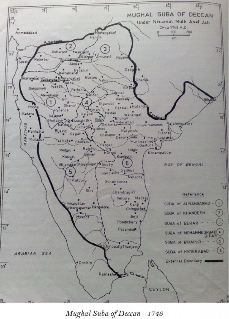 Hyderabad Nizam&amp;#039;s State inside Map Of Nizam State