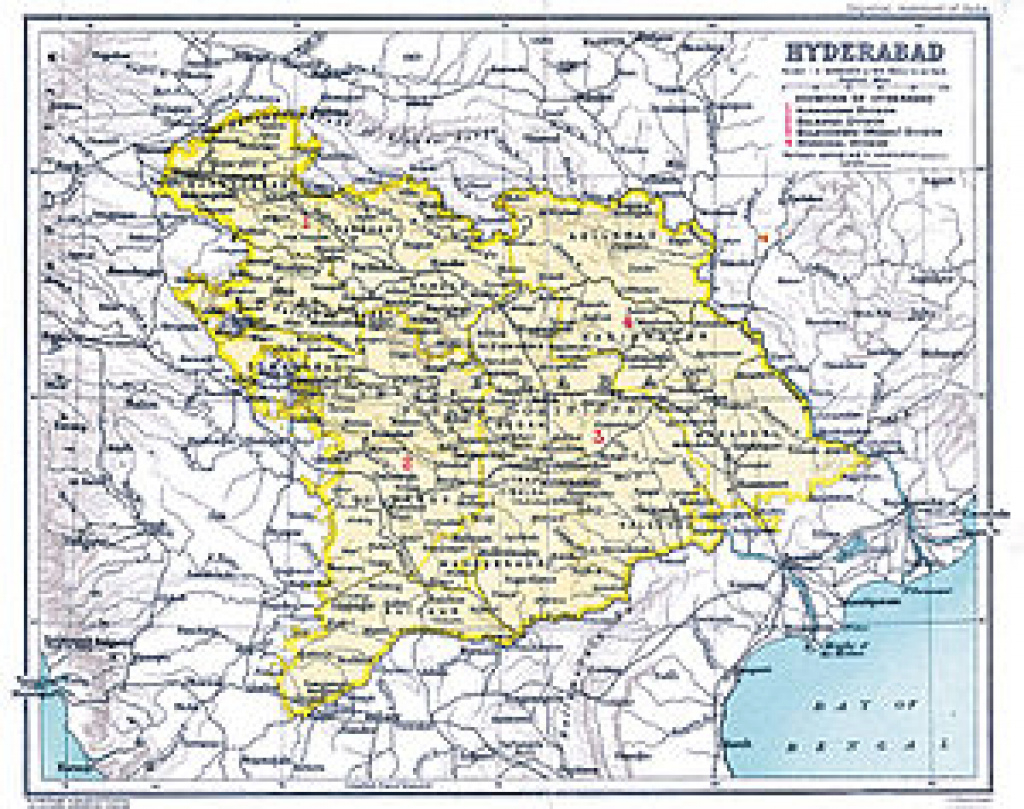 Hyderabad State (1948–56) - Wikipedia throughout Map Of Nizam State