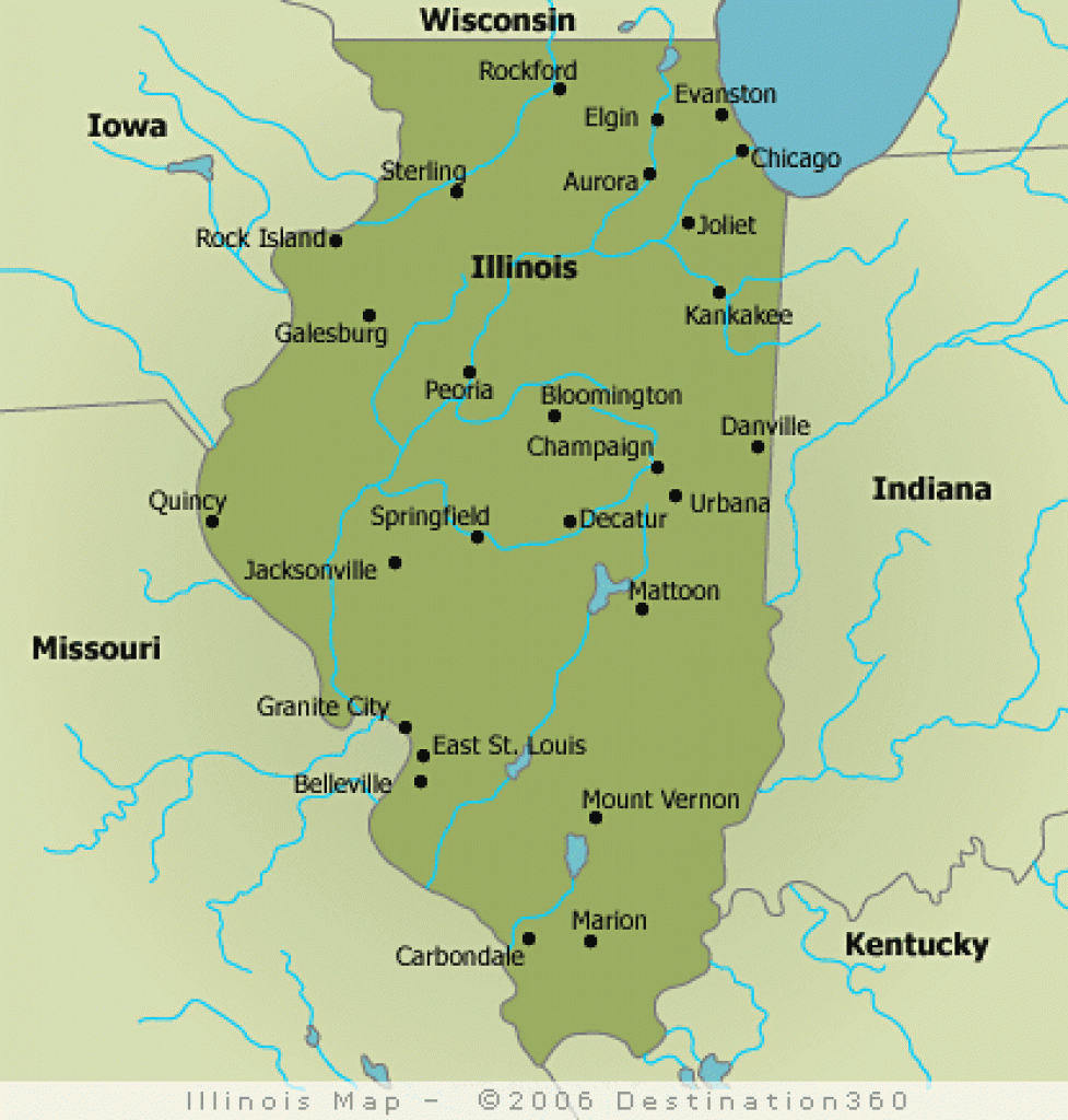 Illinois Map - State Map Of Illinois regarding Illinois State Parks Map