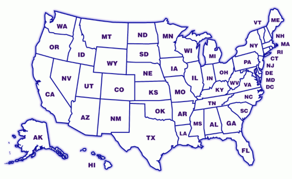 Images And Places, Pictures And Info: United States Map With State Names intended for Map With State Names
