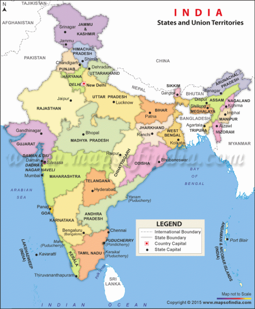 India Political Map, Political Map Of India with regard to States Of India Map Game