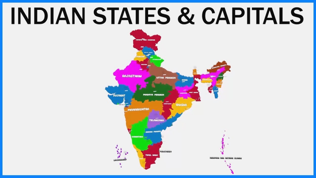 Indian States And Capitals (Educational) | India Map | Learning inside India Map With States And Capitals