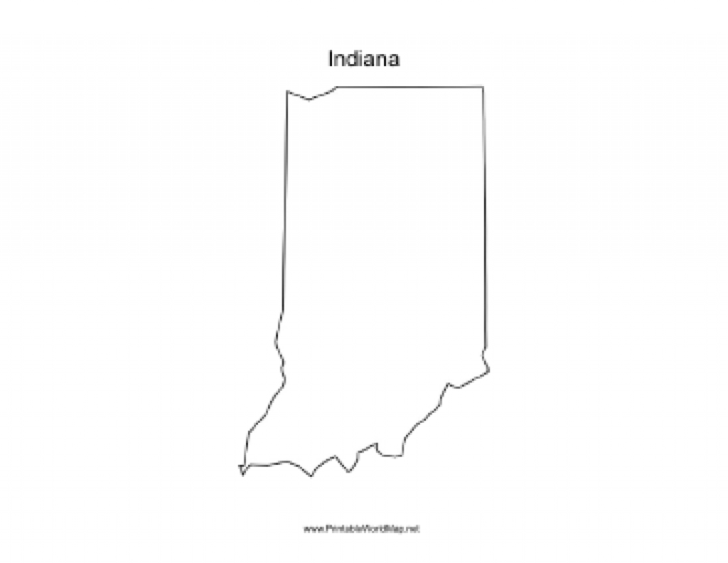 Indiana Blank Map in Indiana State Map Printable