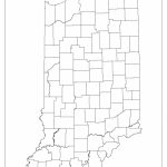 Indiana Blank Map Intended For Indiana State Map Printable