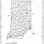 Indiana State Map With Counties Outline And Location Of Each County With Indiana State Map Printable