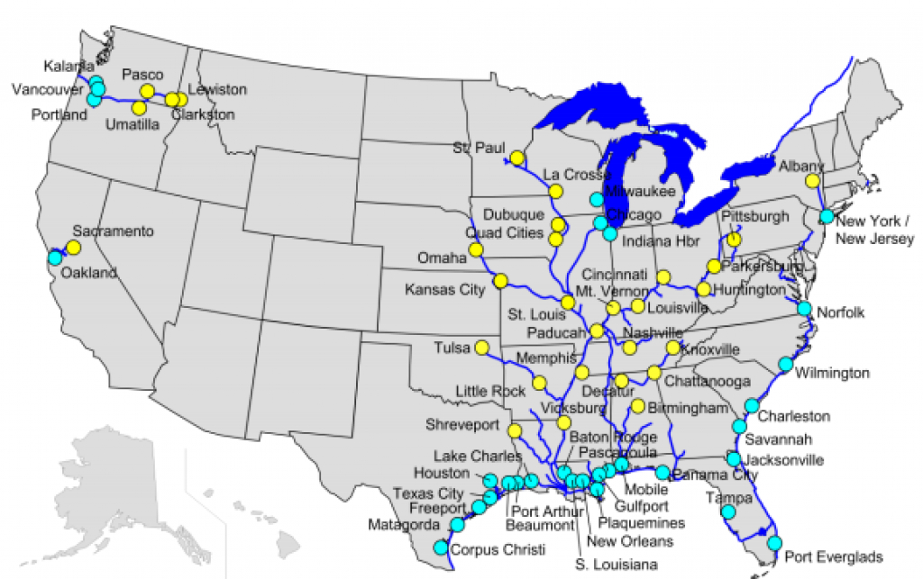 Inland Waterways Of The United States - Wikipedia with Navigable Waters Of The United States Map