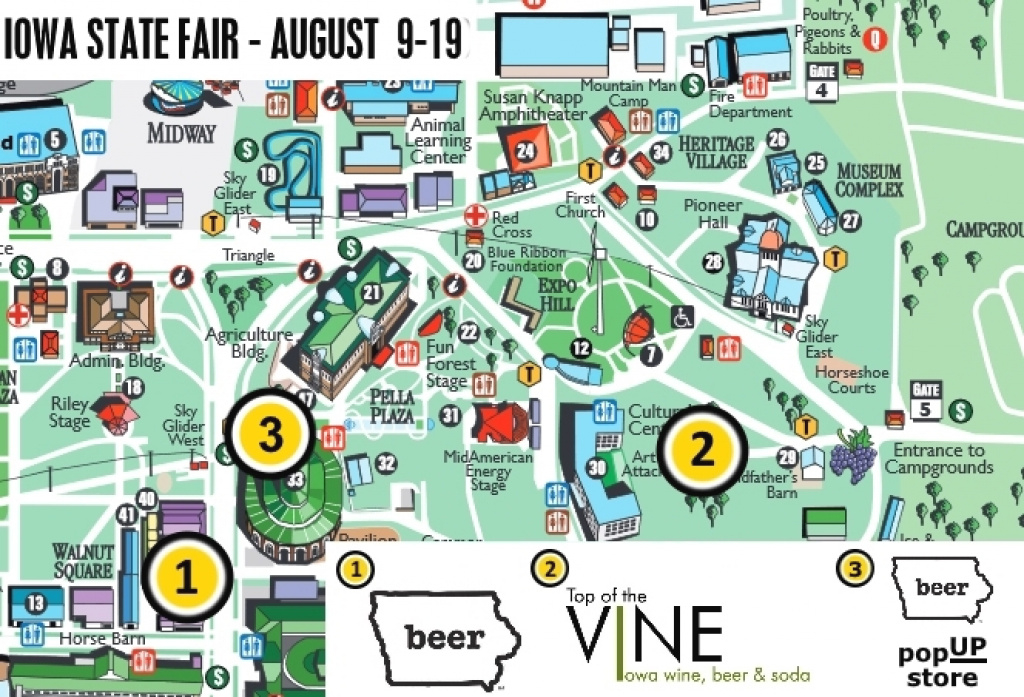 Iowa Craft Beer Tent inside Iowa State Fair Map