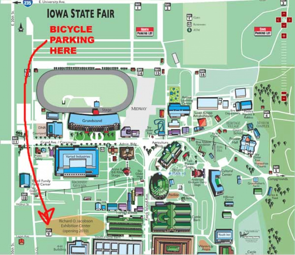 Iowa State Fair inside Iowa State Fair Parking Map