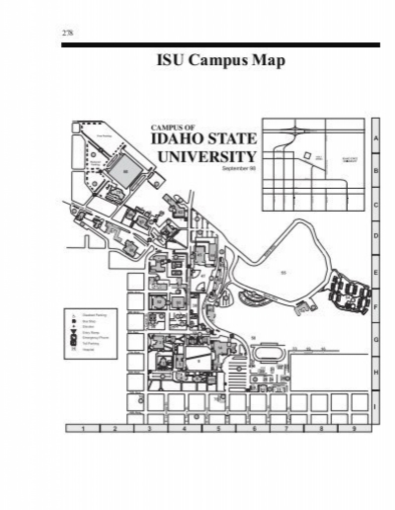 Isu Campus Map Key - Idaho State University within Idaho State University Campus Map