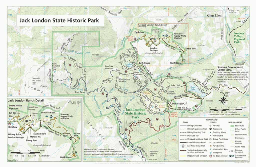 Jack London State Historic Park Map with regard to State Park Map