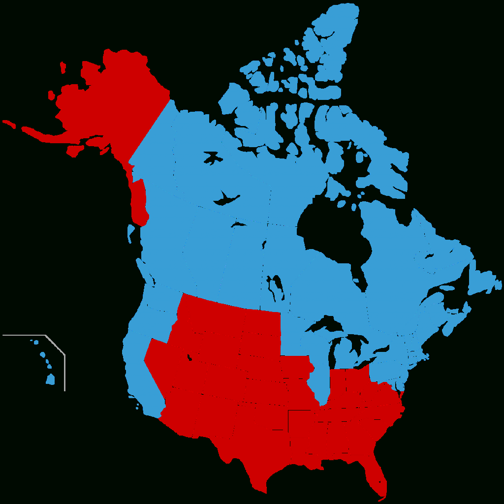Jesusland Map - Wikipedia for United States Canada Map