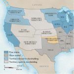 Kansas Nebraska Act | National Geographic Society With Slave States And Free States Map