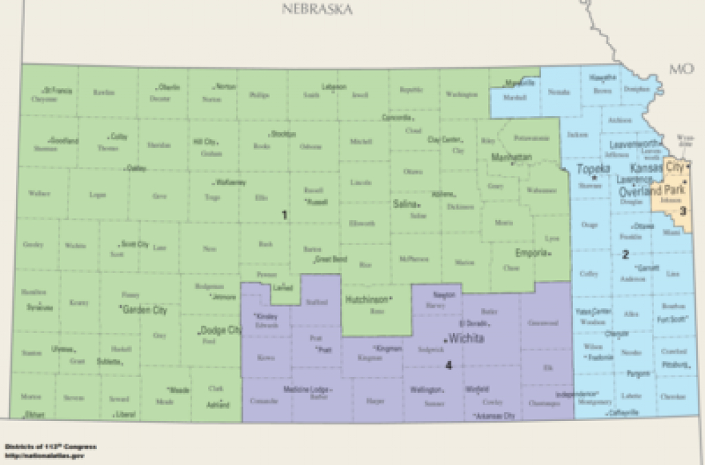 Kansas's Congressional Districts - Wikipedia throughout Kansas State Senate Map