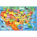 Kc Cubs Multi Color Kids And Children Bedroom Usa United States Map Inside United States Map For Kids