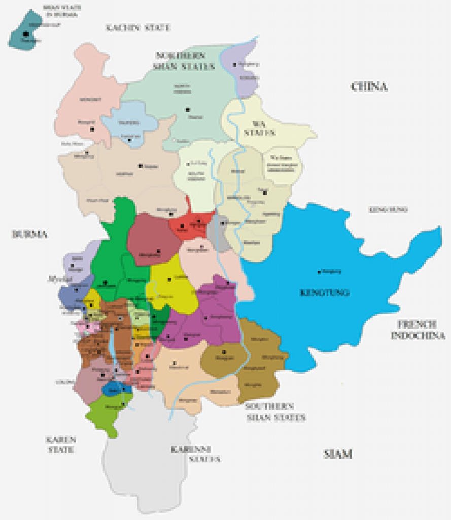 Kengtung State - Wikipedia inside Eastern Shan State Map