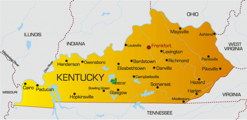 Kentucky Map Of Cities And Travel Information | Download Free intended for Kentucky State Map With Cities And Counties