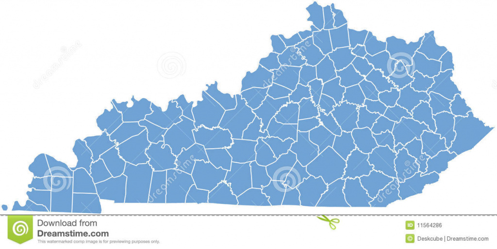 Kentucky State Mapcounties Stock Vector - Illustration Of State with regard to Kentucky State Map With Counties