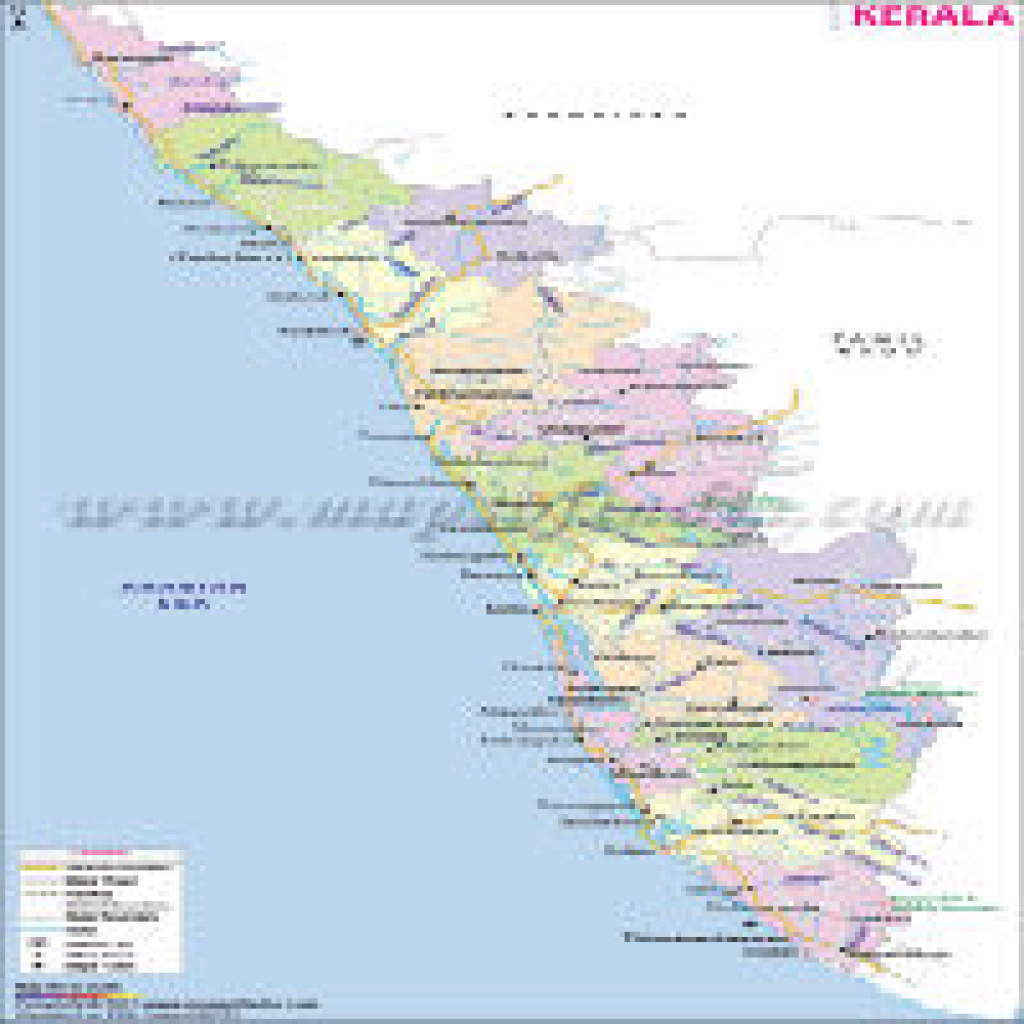 Kerala inside Political Map Of Kerala State