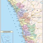 Kerala Travel Map, Kerala State Map With Districts, Cities, Towns With Political Map Of Kerala State