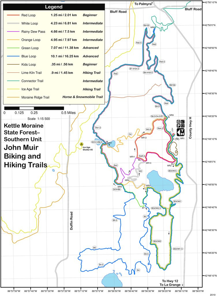 Kettle Moraine State Forest - Southern Unit - Maplets within Kettle Moraine State Park Map