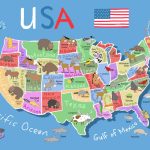Kid's Map Of United States   Maps Inside United States Map For Kids