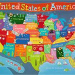 Kid's United States Wall Map Inside United States Map For Kids