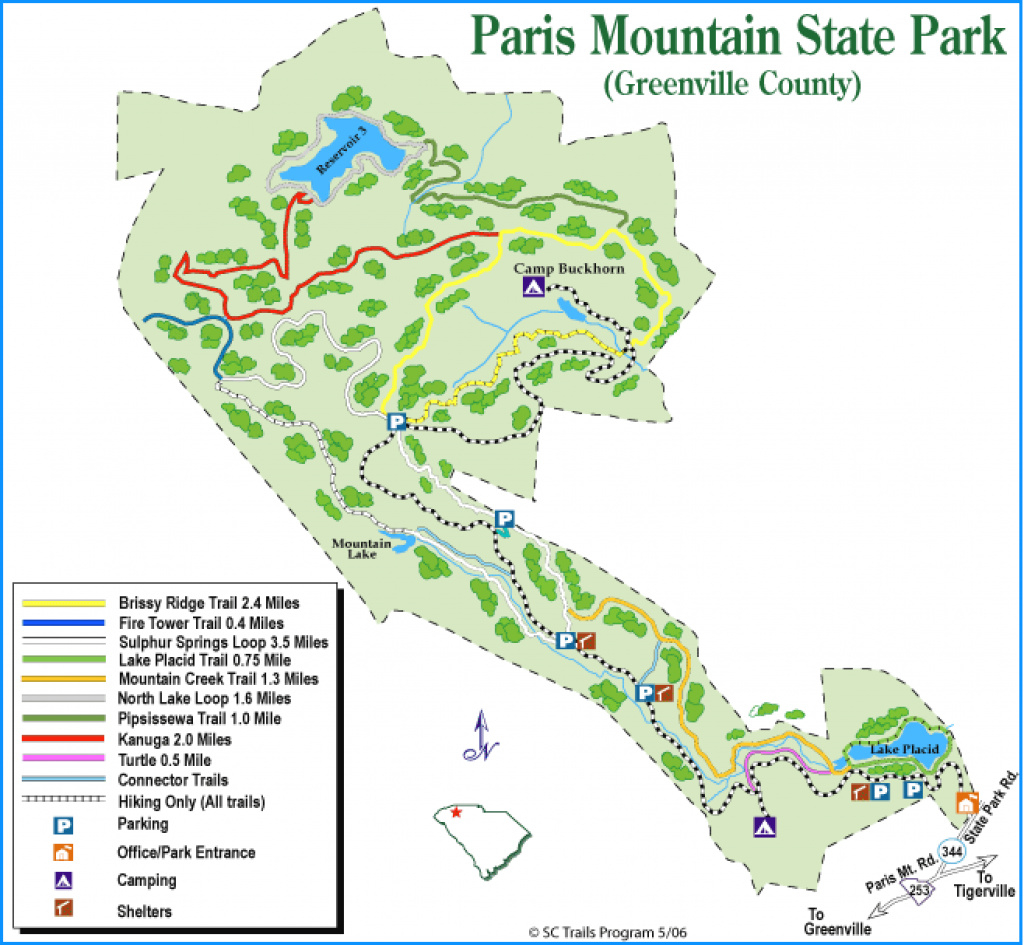 La Vita È Troppo Breve Per Dottore Gianni: A Morning At Paris intended for Paris Mountain State Park Trail Map