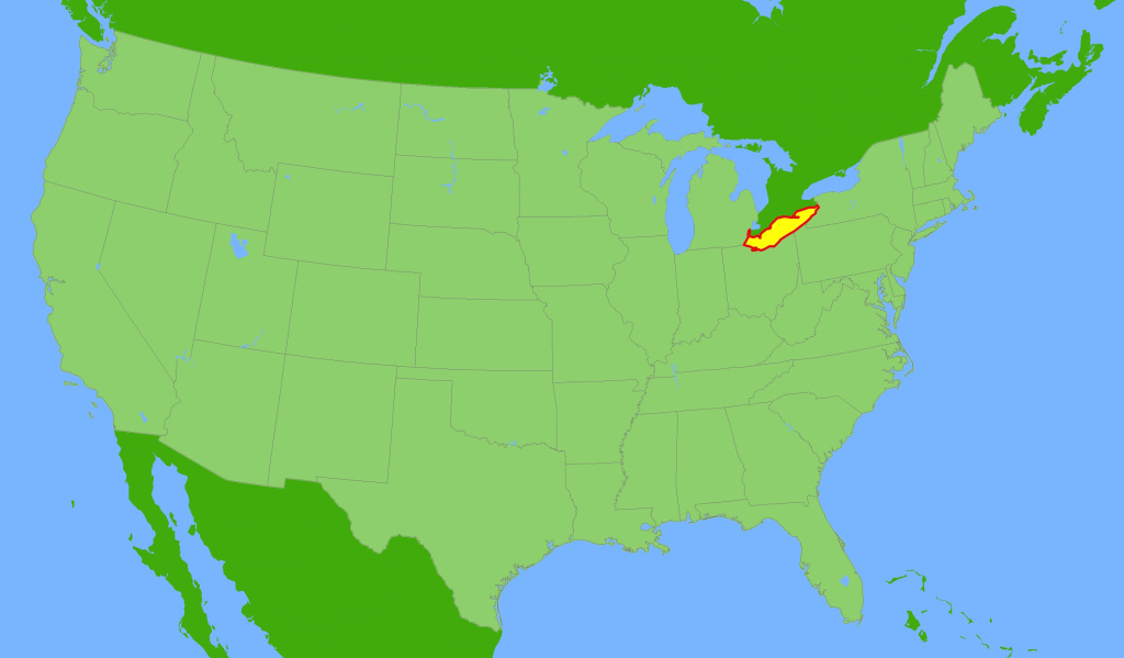 Lake Erie - Global Great Lakes inside Map Lake Erie Surrounding States