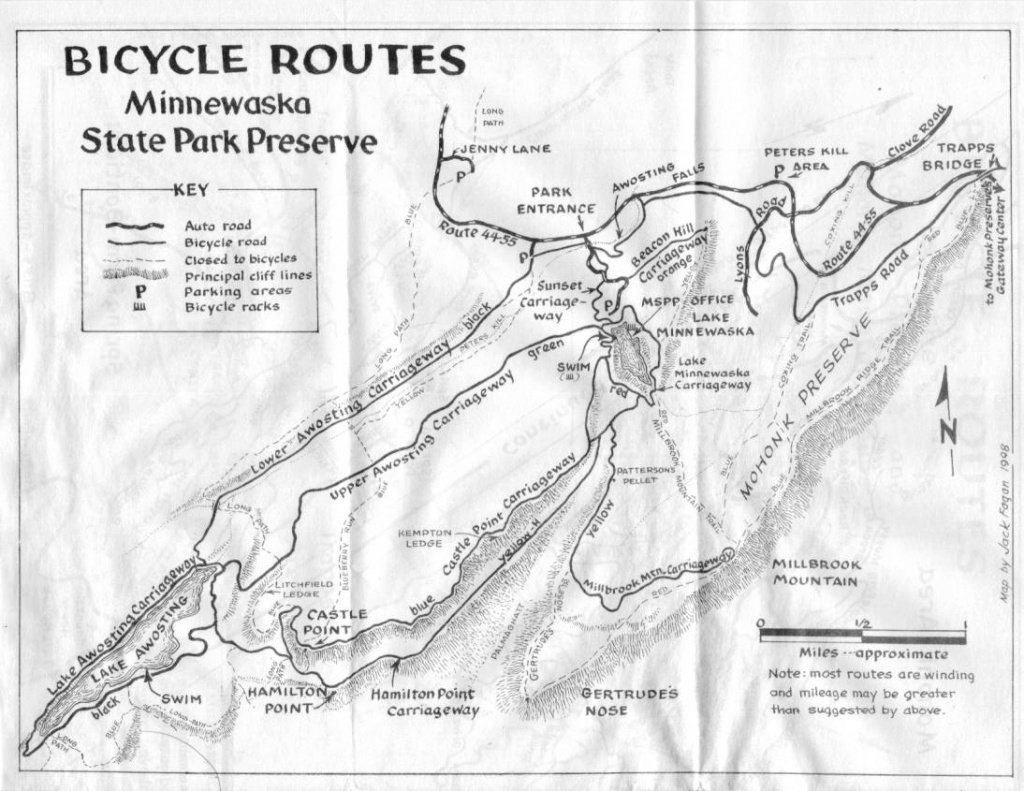 Lake Minnewaska State Park Preserve - Hiking Maps with regard to Minnewaska State Park Trail Map