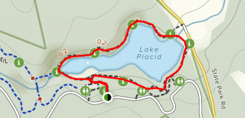 Lake Placid Loop - South Carolina | Alltrails inside Paris Mountain State Park Trail Map