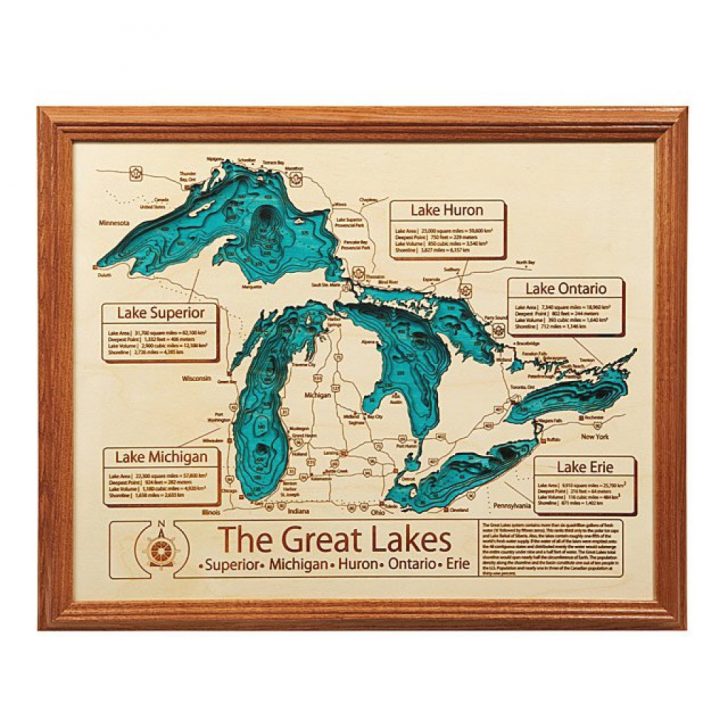Map Lake Erie Surrounding States