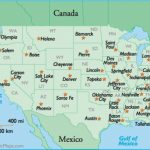 Landforms Of The United States Of America And Usa Landforms Map For North America Map With States And Capitals