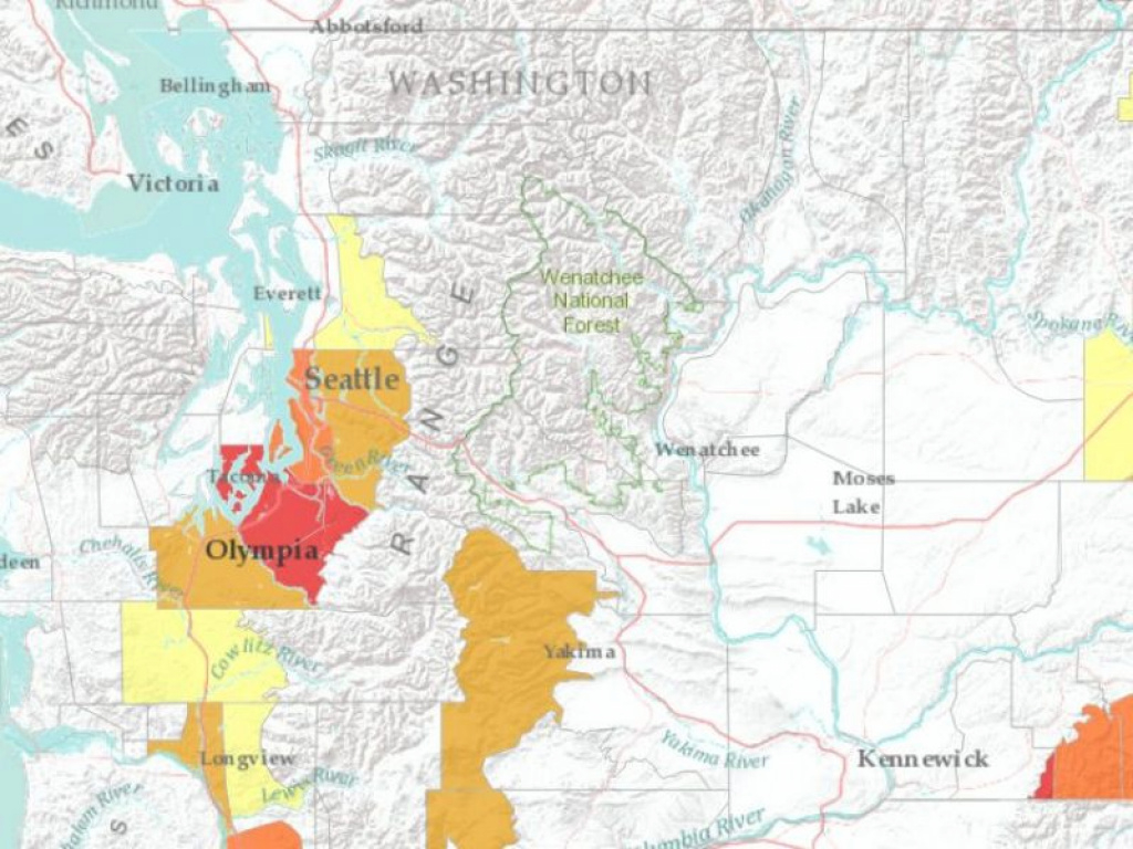 Landslide Danger &amp;#039;extreme&amp;#039; In Local Areas, State Officials Warn throughout Washington State Landslide Map