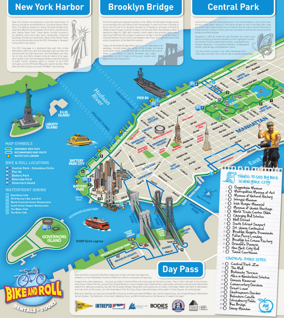Large Detailed Alternative New York City Tourist Map. New York City intended for New York State Tourism Map