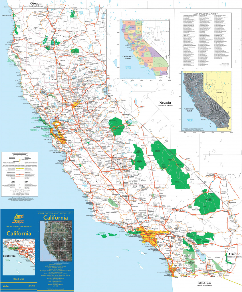 Large Detailed Map Of California With Cities And Towns intended for California State Map By City