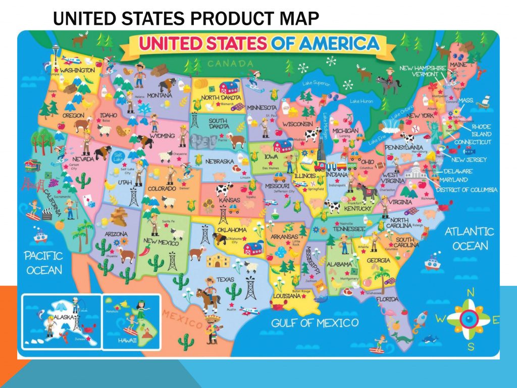 Large Detailed Product Map Of The United States | Usa (United States with regard to United States Product Map