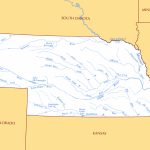 Large Rivers And Lakes Map Of Nebraska State | Nebraska State | Usa Pertaining To Map Of Nebraska And Surrounding States