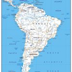 Large Road Map Of South America With Major Cities | South America With Road Map Of The United States With Major Cities