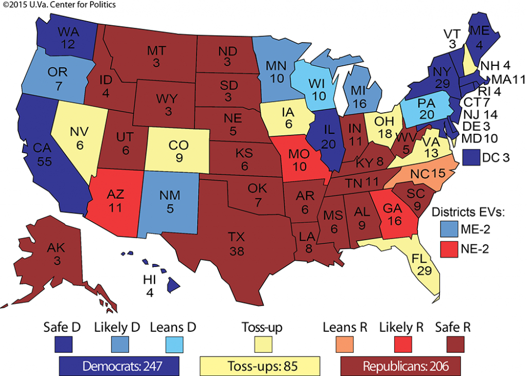 Larry J. Sabato&amp;#039;s Crystal Ball » The Map: 11 Angles On The Electoral inside Map Of States And Electoral Votes