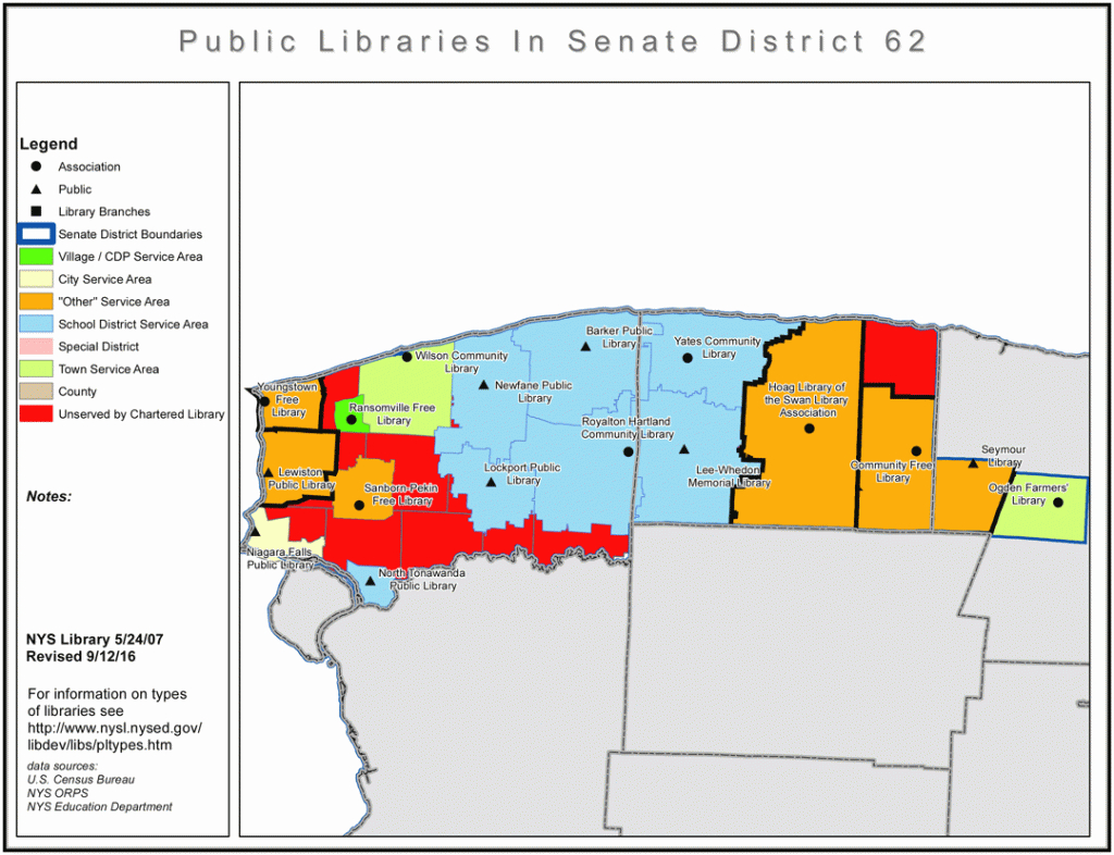 Libraries In New York State Senate District 62: Library Development with New York State Senate District Map